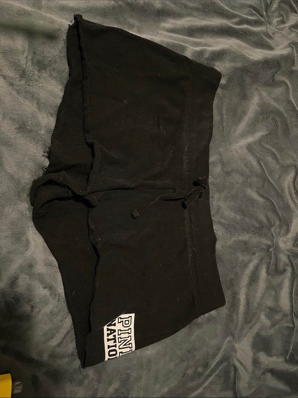 PINK Victoria's Secret Black Drawstring Lounge Shorts